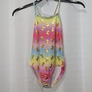 YOUNG HEART Swim One  Piece  Size 10 Multi-Color